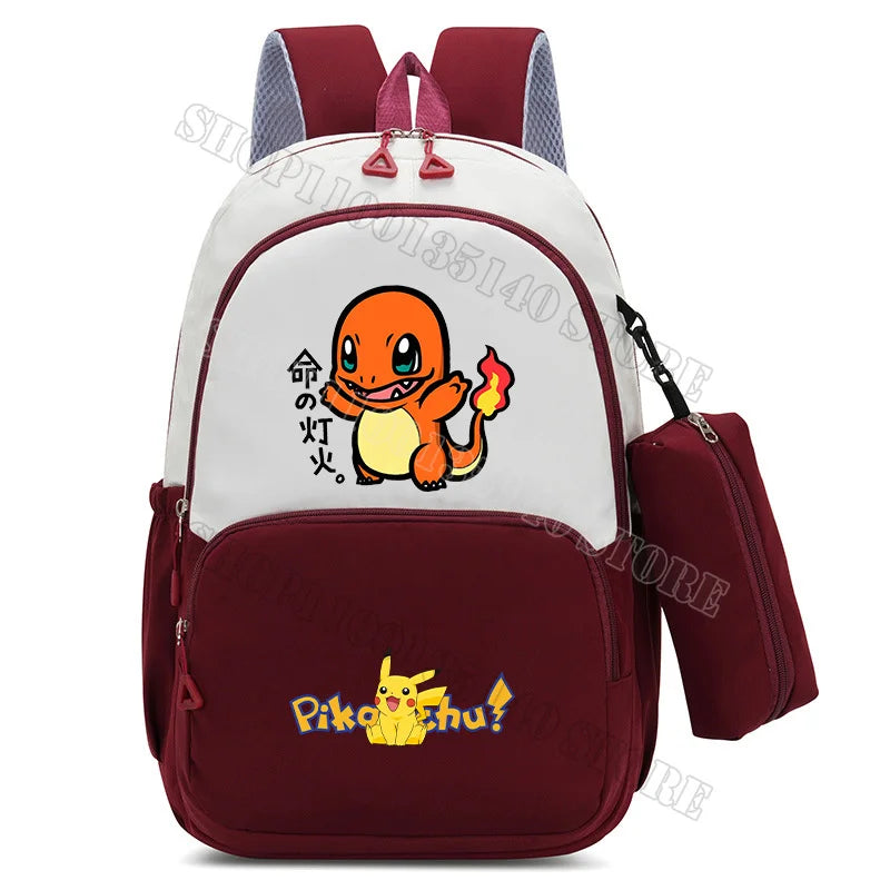 Anime Figure Print Backpack | Large Capacity Bag with Pencil Case Backpacks - The Eezee Shop