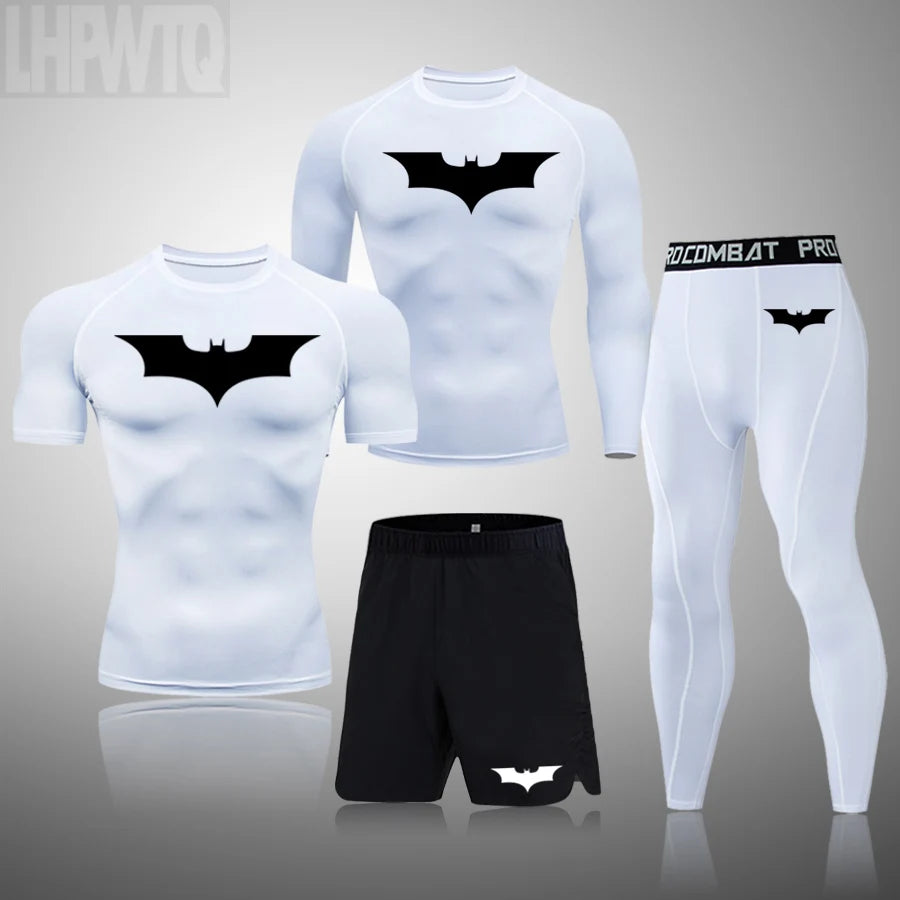 Men's Superhero Compression Set | Quick-Dry Gym Rashguard Suit Gym & Compression Wear - The Eezee Shop