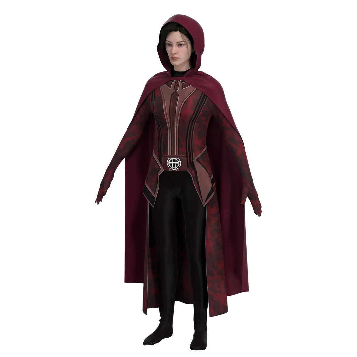 Scarlet Witch Cosplay Costume | Headpiece, Cloak & Pants Set Cosplay Costumes - The Eezee Shop