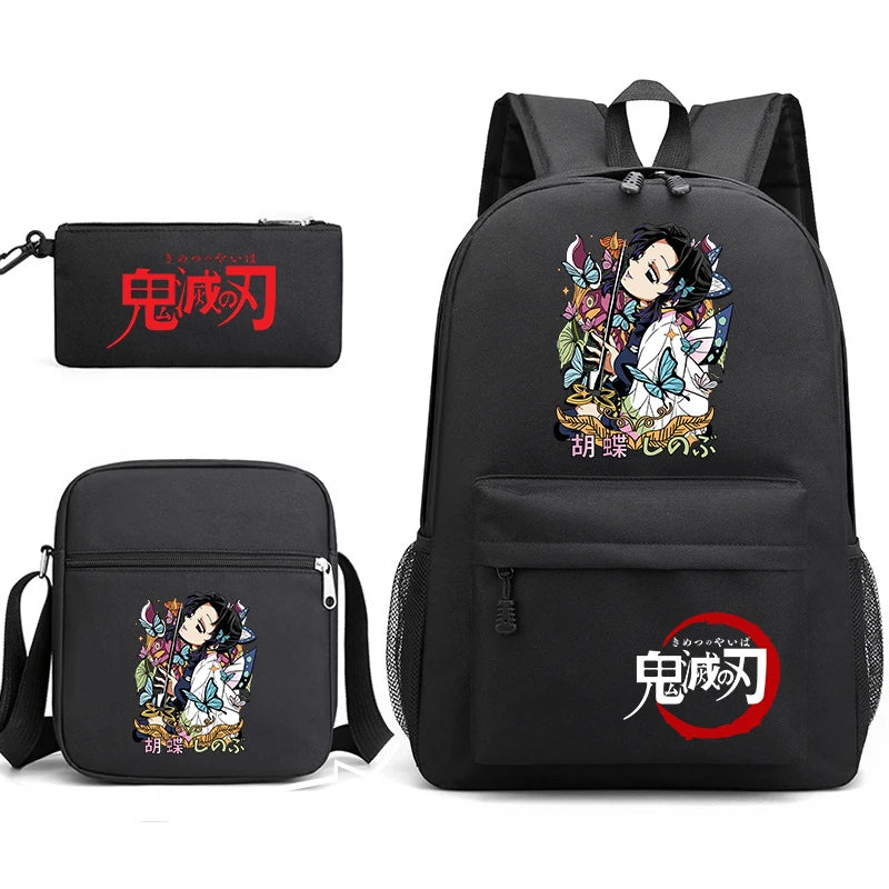 Demon Slayer Backpack 3-Piece Set | Shoulder Bag & Pencil Case Backpacks - The Eezee Shop