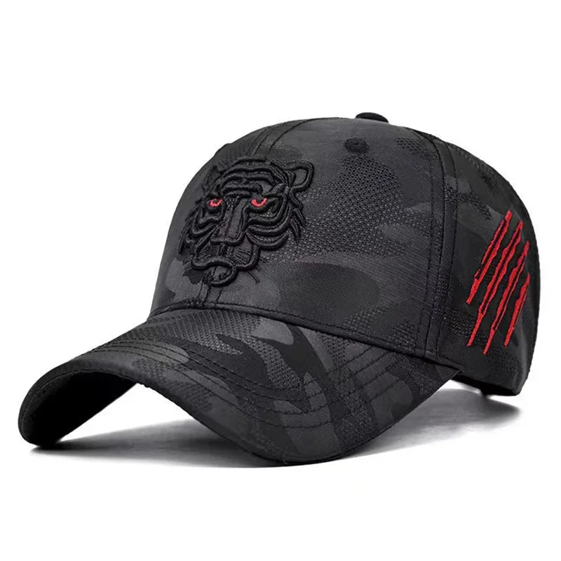 Tiger Embroidered Baseball Cap | Unisex Adjustable Casual Hat Hats & Beanies - The Eezee Shop