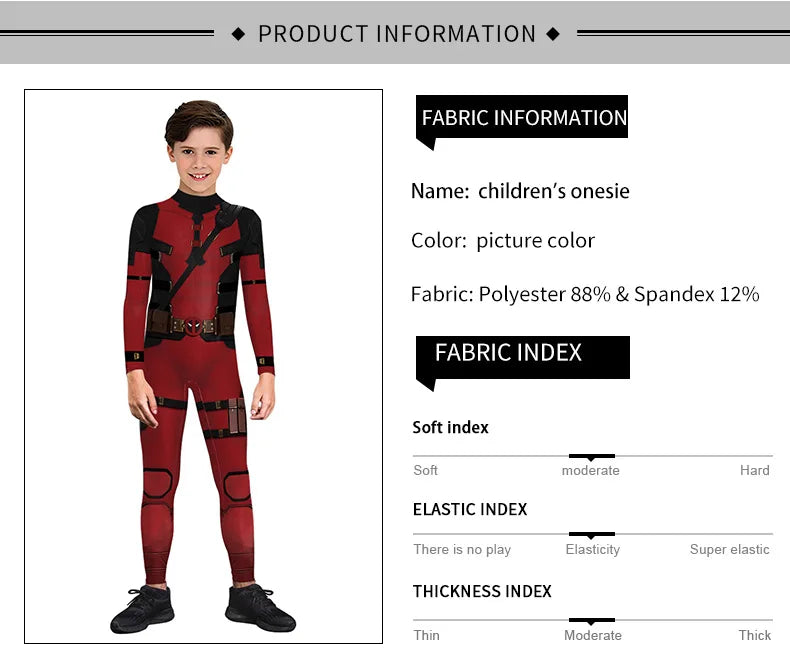Deadpool & Wolverine Zentai Costume | Men's Superhero Jumpsuit Cosplay Costumes - The Eezee Shop
