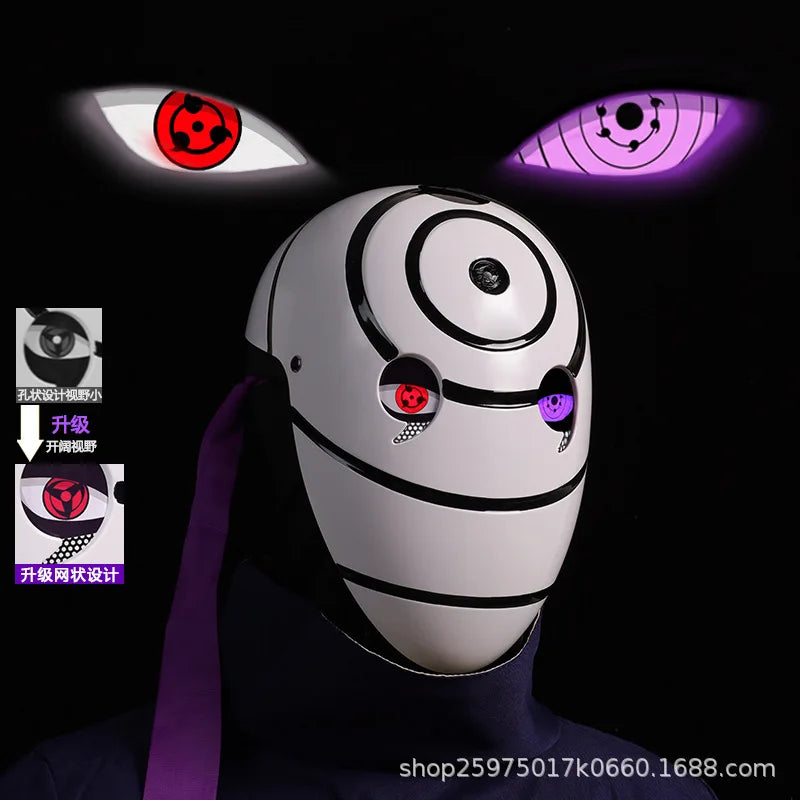 Obito Uchiha Light-Up Mask | Naruto Sharingan Cosplay Helmet Cosplay Masks & Helmets - The Eezee Shop