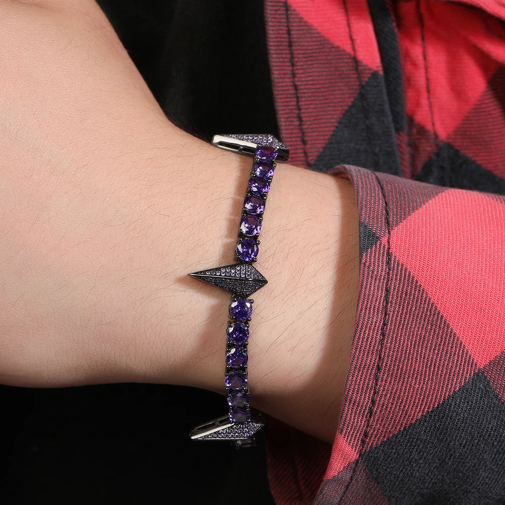 Black Panther Iced Out Tennis Bracelet | 5mm CZ Hip Hop Bracelet Jewelry - The Eezee Shop
