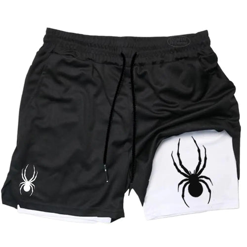 2026 Summer New Spider Men's Sports Shorts 2 in 1 Gym Running Shorts Other - The Eezee Shop