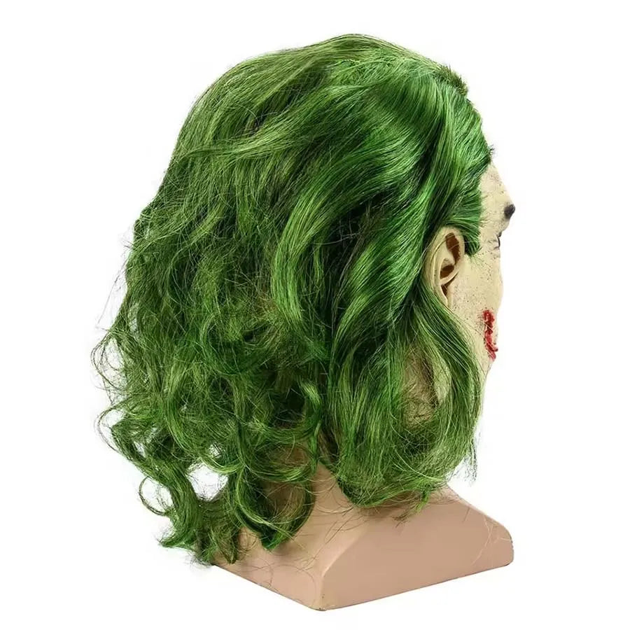 Bat Knight Clown Latex Mask with Green Hair | Horror Cosplay Halloween Masks - The Eezee Shop