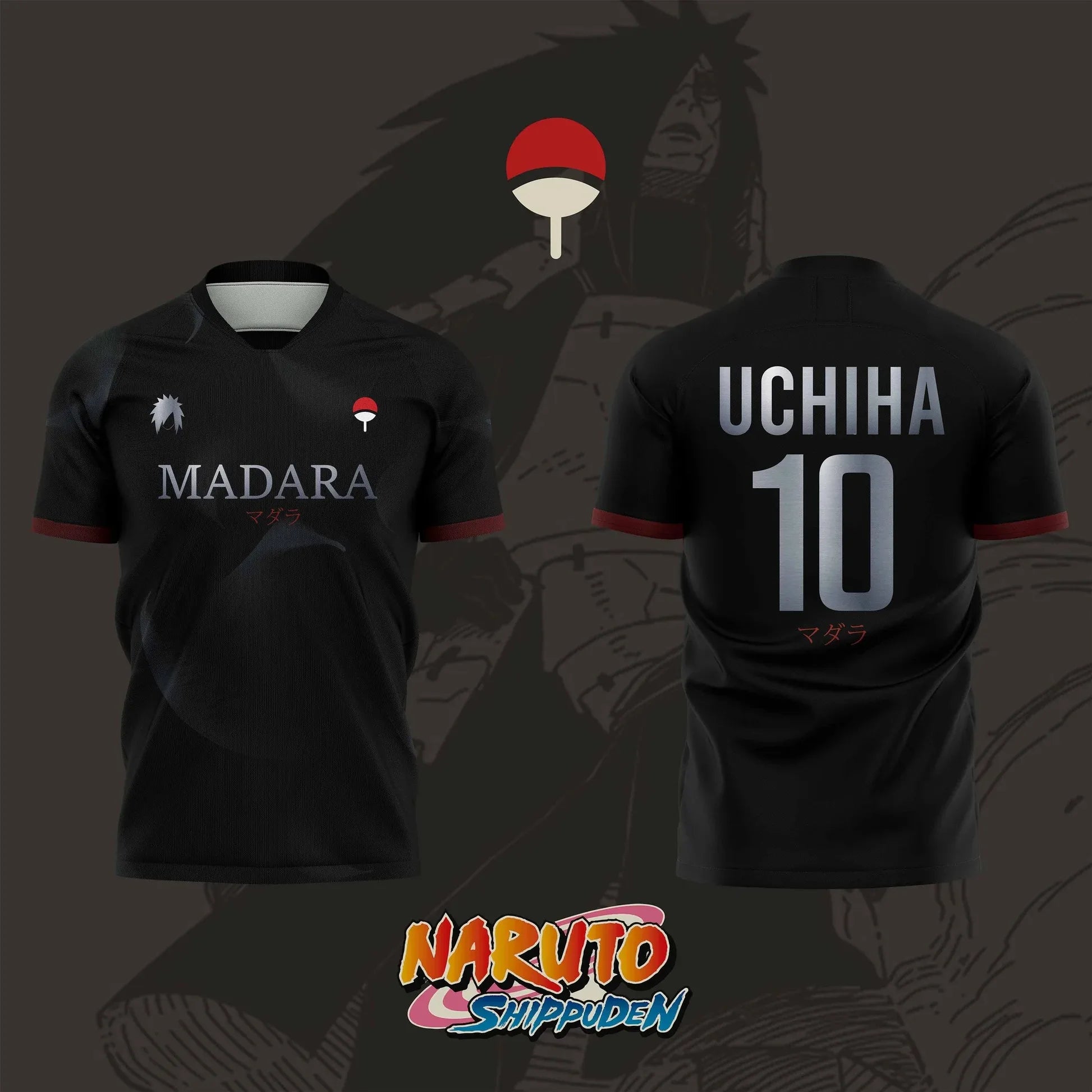 Madara Uchiha Naruto 3D Print Football Jersey 2026 Bandai Anime Soccer Shirt No.10 Streetwear for Fans Anime Tshirts - The Eezee Shop