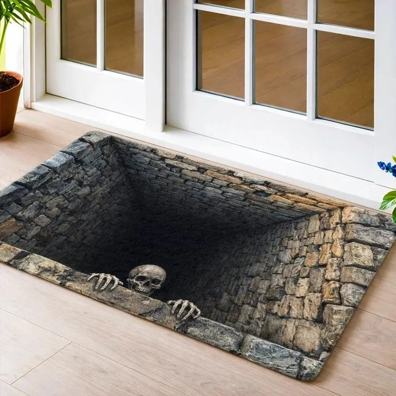 Skeleton Pit 3D Illusion Mat | Halloween Entry Rug Rugs & Doormats - The Eezee Shop