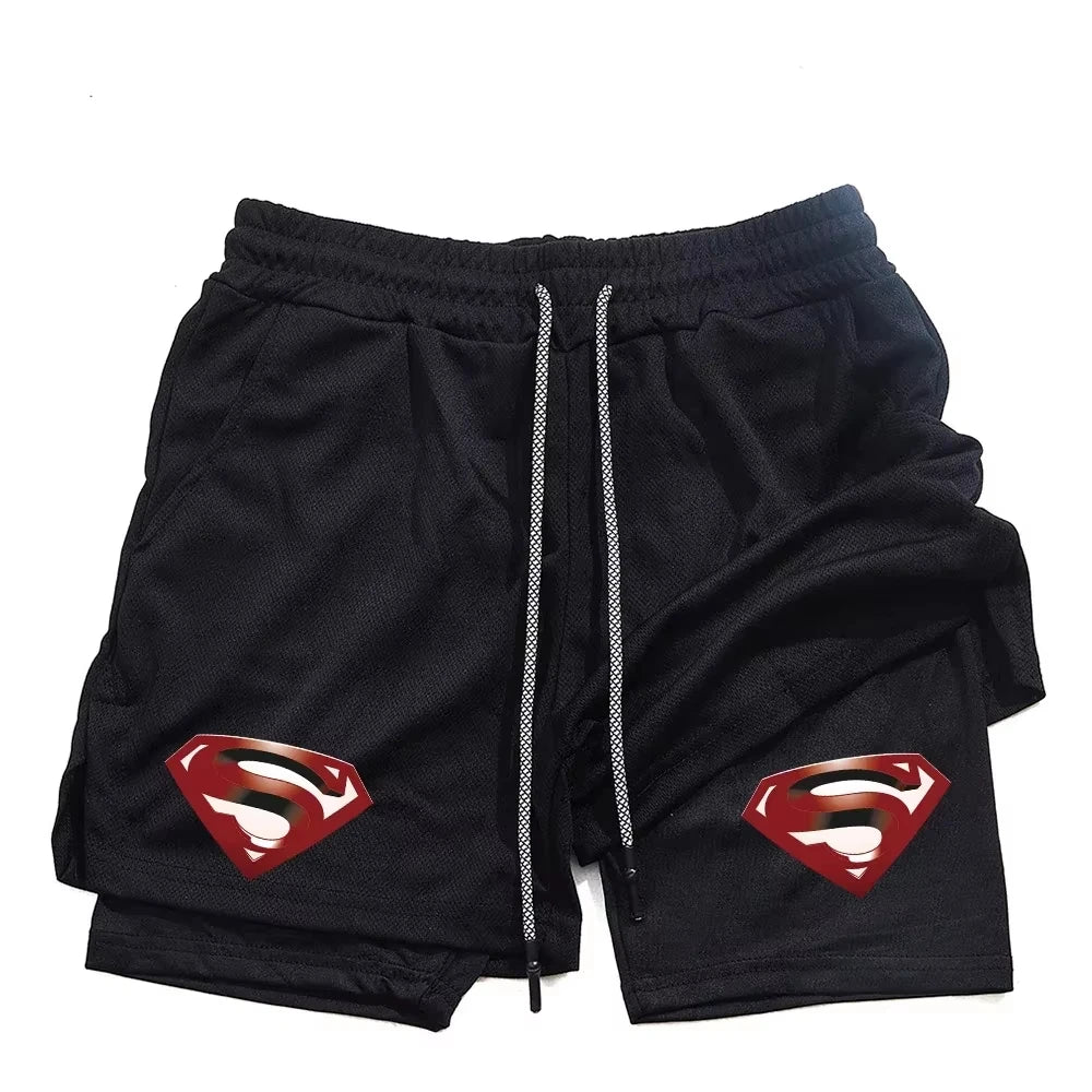 Superhero 2-in-1 Running Shorts | Men's Gym Shorts with Pocket Shorts - The Eezee Shop
