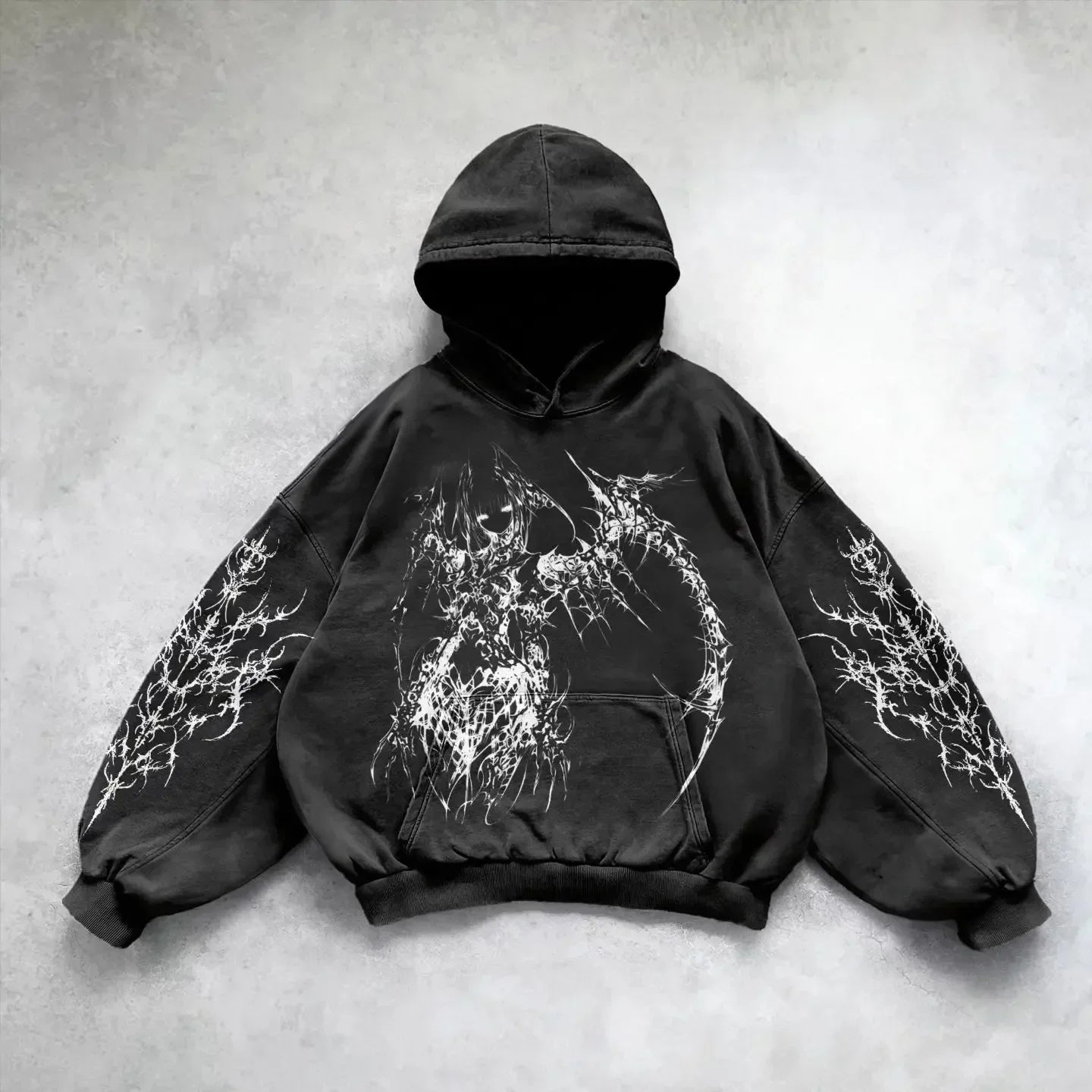 Retro Grunge Graphic Hoodie | Y2K Punk Unisex Pullover Hoodies & Sweatshirts - The Eezee Shop