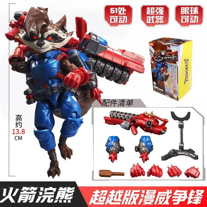 Marvel Rivals Rocket Raccoon & Moon Knight Building Blocks Building Block Sets - The Eezee Shop