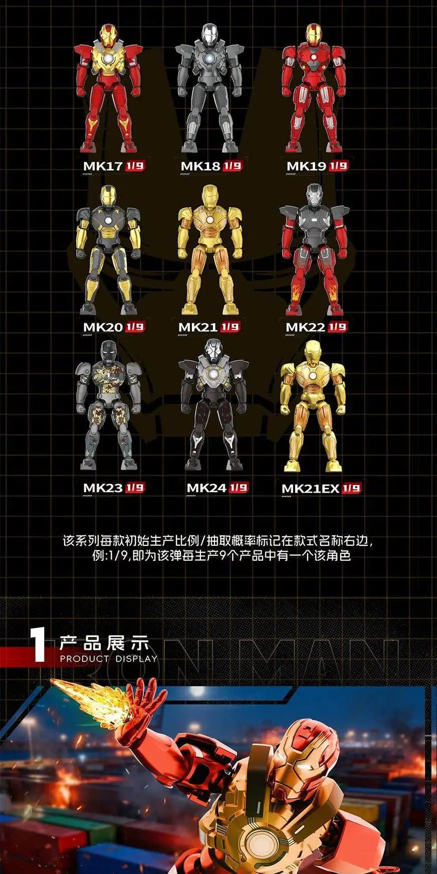 Iron Man Mark 17-24 Model Kit | DIY Armor Action Figure Collectible Figures - The Eezee Shop