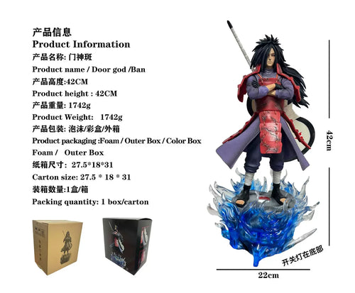 Naruto Shippuden Madara Uchiha GK Action Figure Gatekeeper Light-Up Collectible Statue Anime Figure - The Eezee Shop