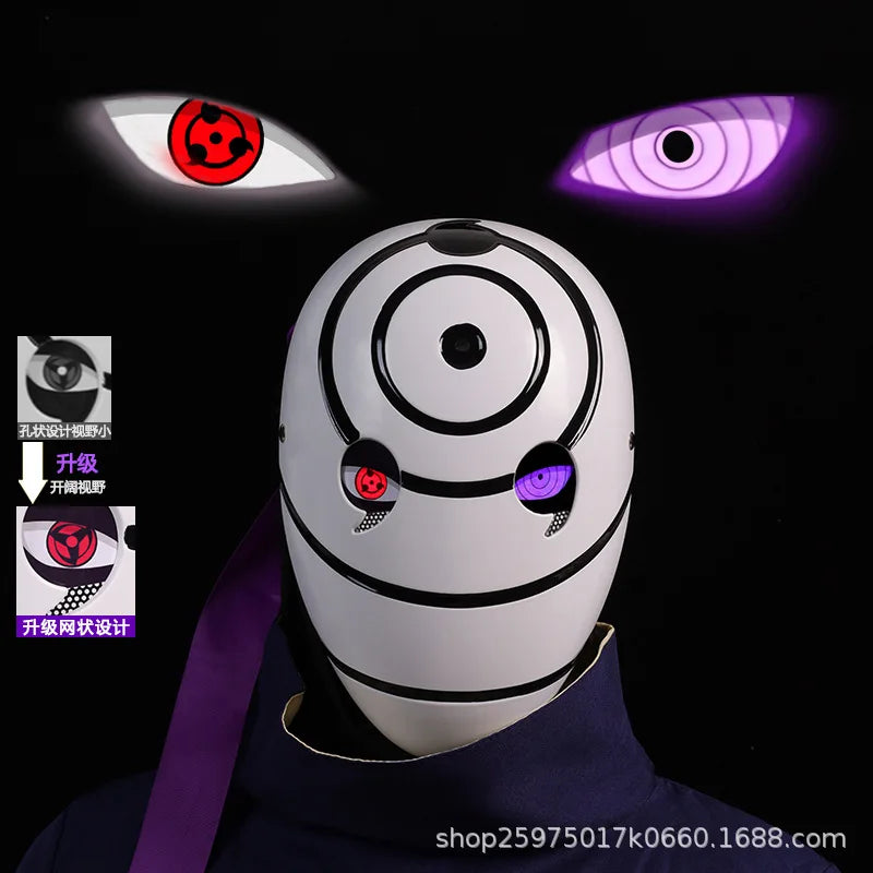 Obito Uchiha Light-Up Mask | Naruto Sharingan Cosplay Helmet Cosplay Masks & Helmets - The Eezee Shop