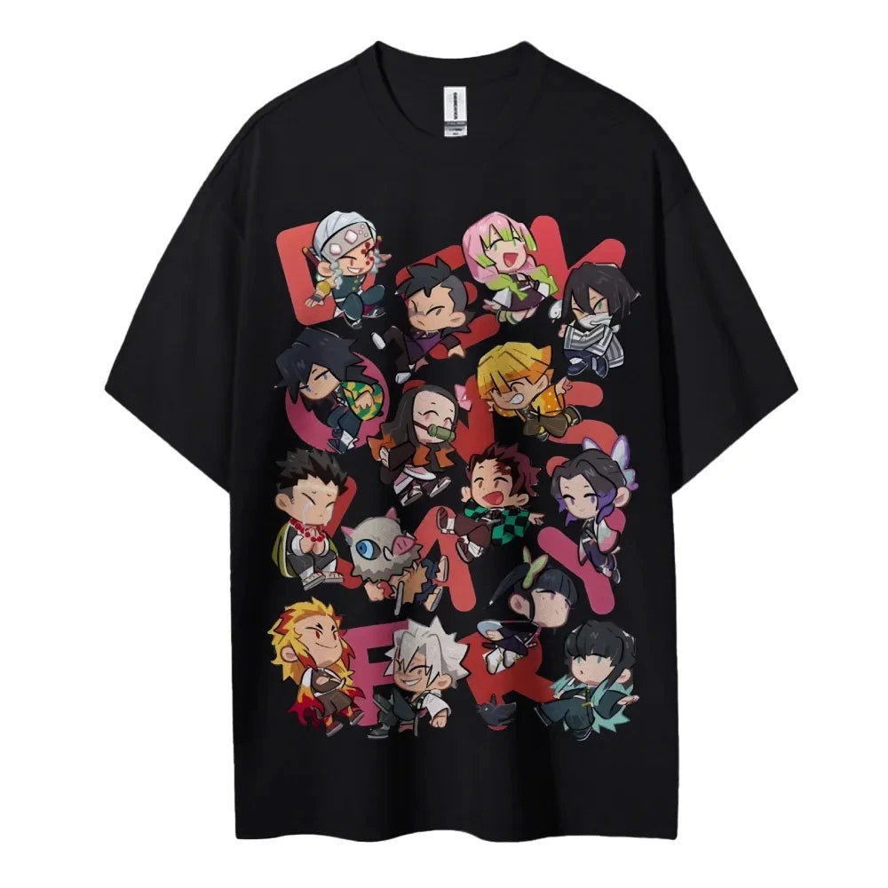 Demon Slayer Half-Sleeve T-Shirt | Classic Characters Sports Tee Graphic Tees - The Eezee Shop