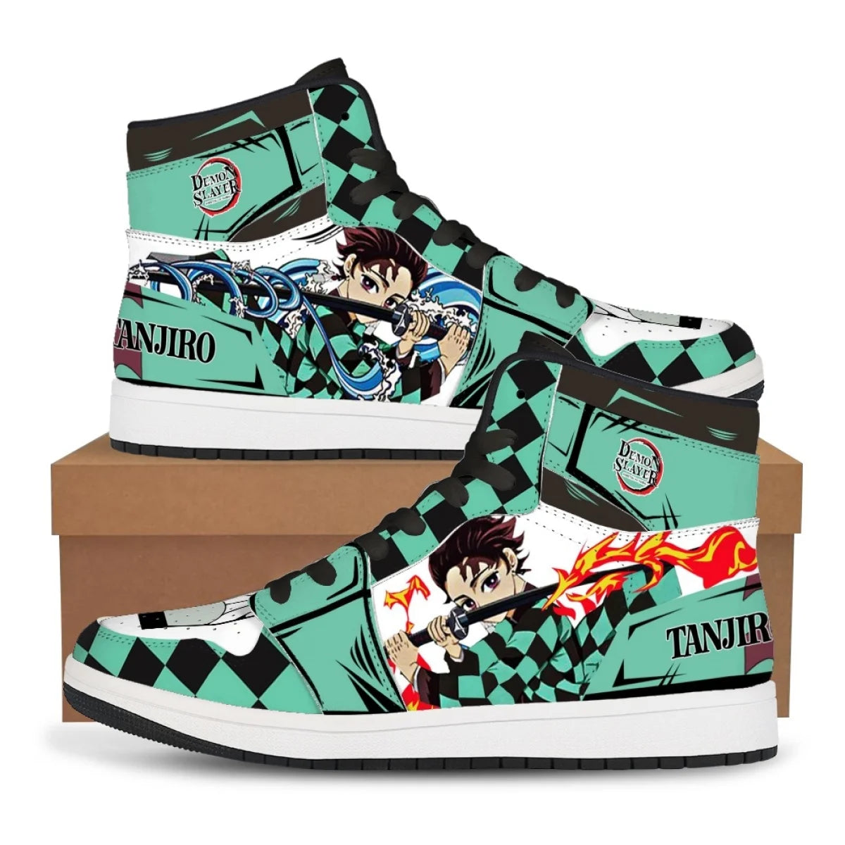 Tanjiro & Nezuko Basketball Sneakers | Demon Slayer Unisex Shoes Sneakers - The Eezee Shop