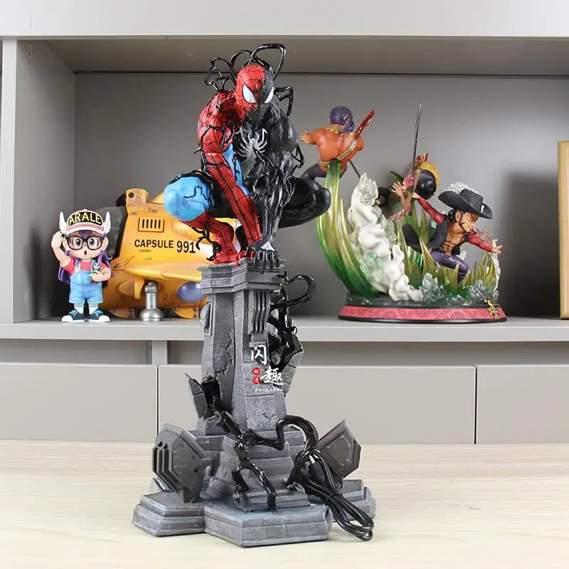 Venom Symbiote Light-Up Statue | Crouching Spider-Man GK Figure Collectible Figures - The Eezee Shop