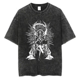 Ryuk & Light Death Note Oversized Washed Tee Harajuku Anime Tshirts - The Eezee Shop
