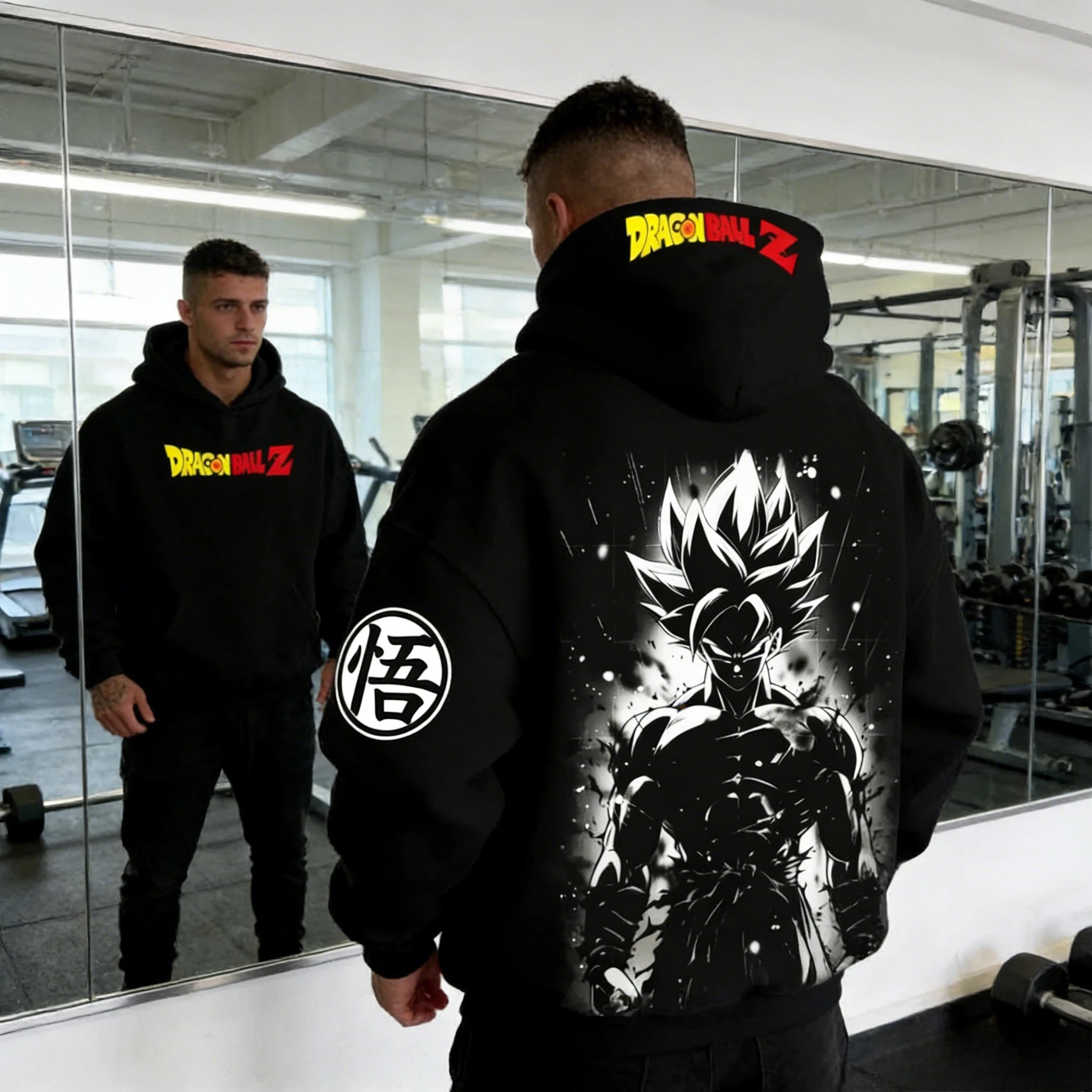 Super Saiyan Goku Retro Hoodie | Pure Cotton Dragon Ball Pullover Hoodies & Sweatshirts - The Eezee Shop