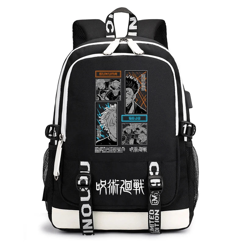 Jujutsu Kaisen Bookbag | Lightweight Casual School Backpack Backpacks - The Eezee Shop