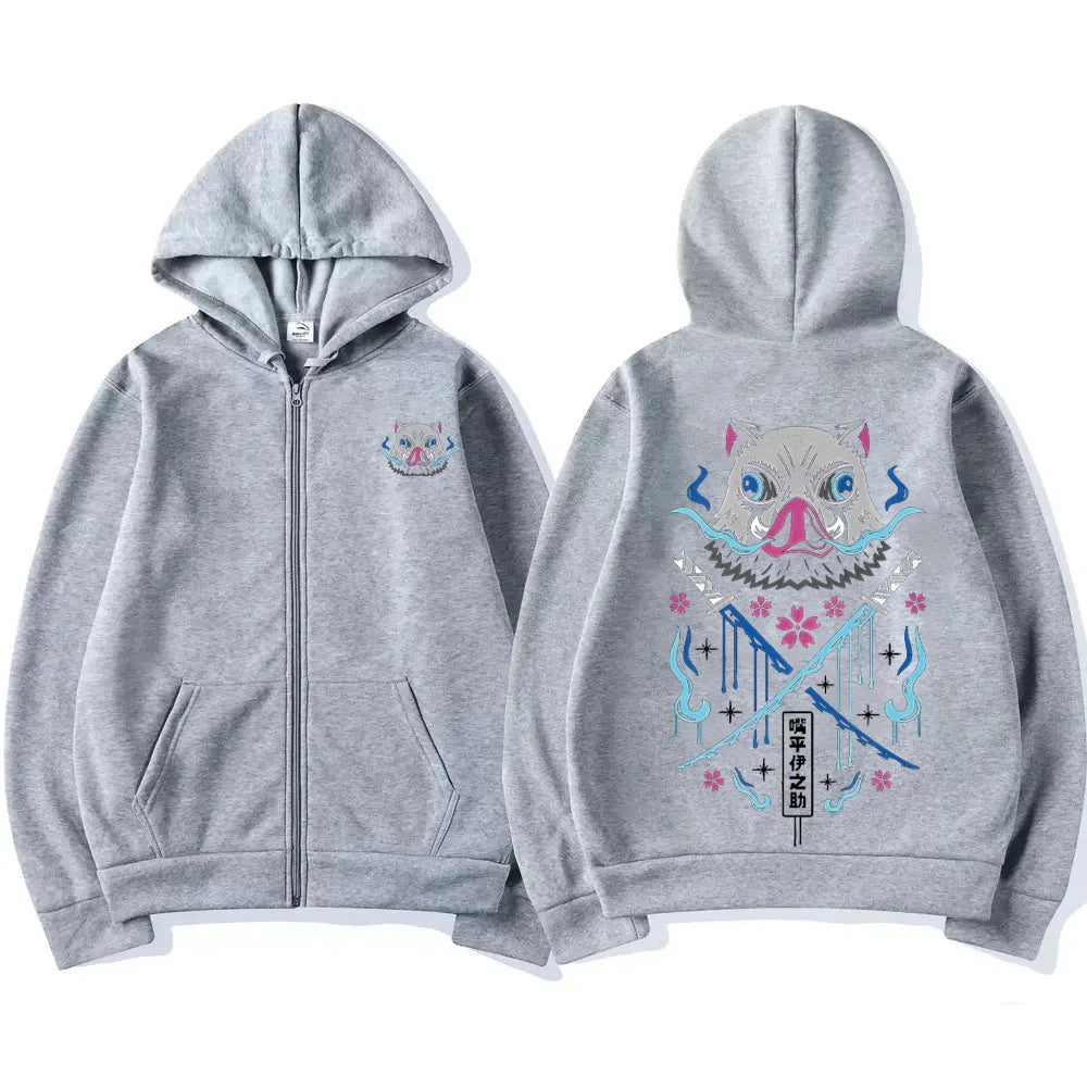 Inosuke Hoodie | Demon Slayer Kawaii Manga Pullover Hoodies & Sweatshirts - The Eezee Shop