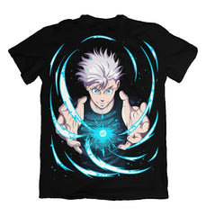 Jujutsu Kaisen Gojo Satoru Unisex Pure Cotton T-shirt 2026 Summer Hot Anime Print Round Neck Loose Family Short Sleeved Top Other - The Eezee Shop
