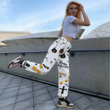 Women's Halloween Print Sweatpants | Loose Wide-Leg Pants Joggers & Pants - The Eezee Shop