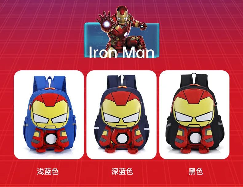 Spider-Man & Iron Man Kids Backpack | 3D Print School Bag Backpacks - The Eezee Shop