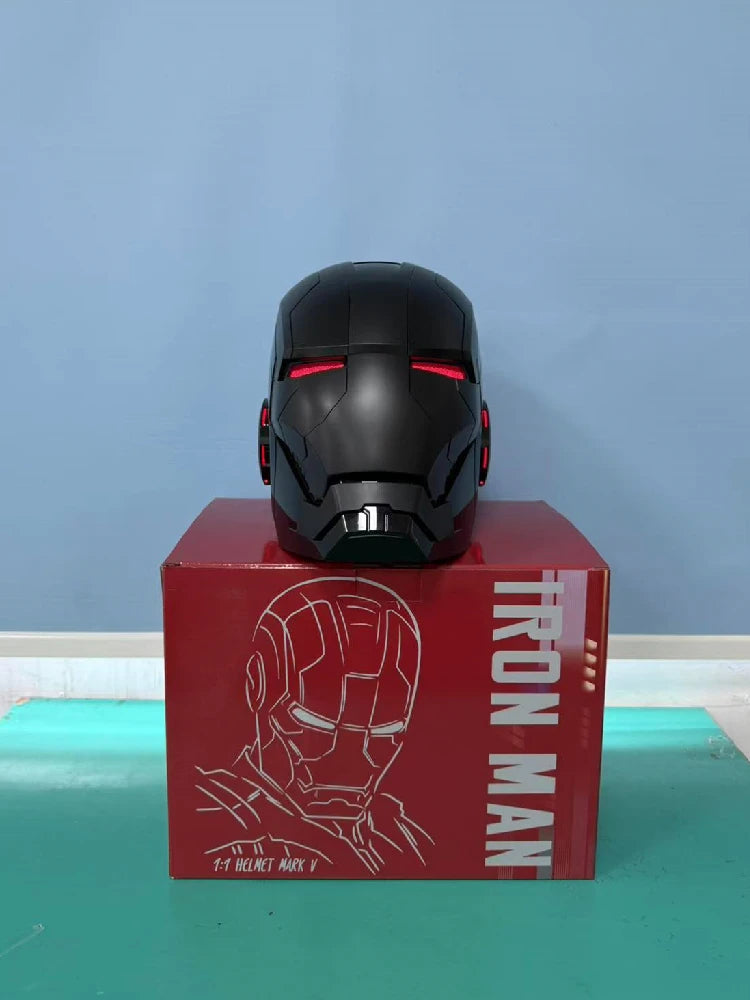 Black Iron Man Mk5 Helmet | Voice-Activated Wearable Helmet Cosplay Masks & Helmets - The Eezee Shop