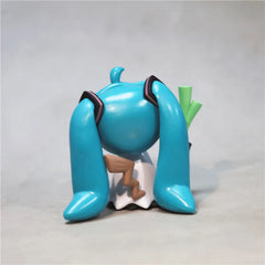 Hatsune Miku Pikachu Crossover Q Version Anime Figure Green Onion PVC Collectible Statue | TheEezeeShop Anime Figure - The Eezee Shop