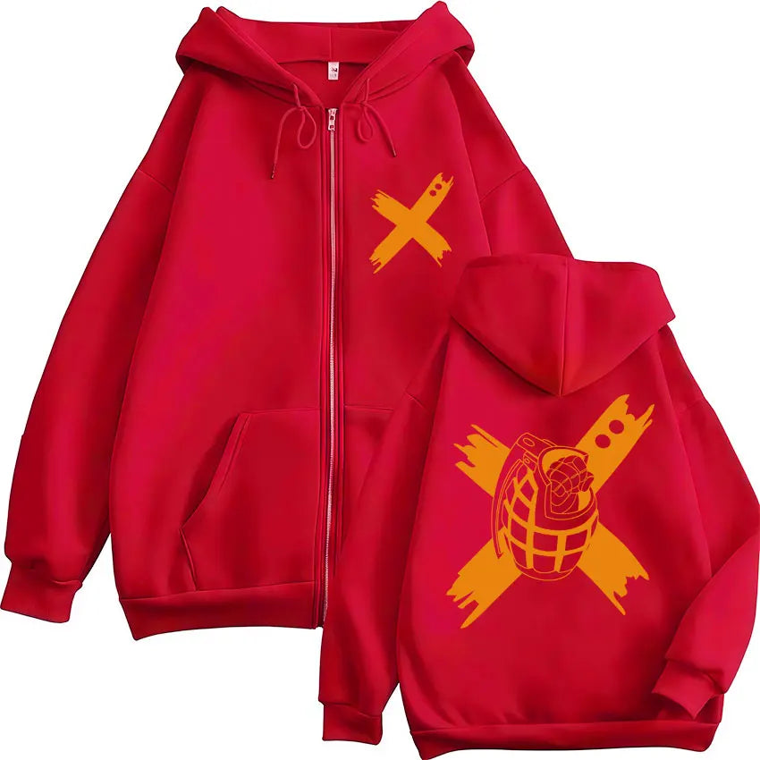 My Hero Academia Zip-Up Hoodie | Vintage Fleece Sweatshirt Hoodies & Sweatshirts - The Eezee Shop