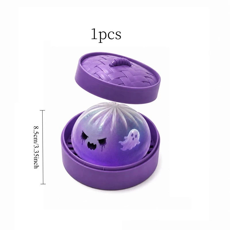 Glitter Ghost Dumpling Squishy | Slow Rise Halloween Stress Toy Novelty Toys - The Eezee Shop