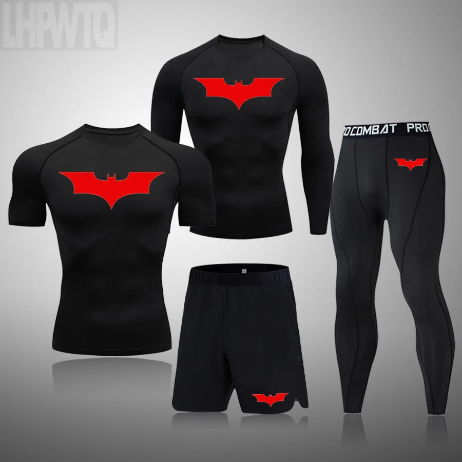 Men's Superhero Compression Set | Quick-Dry Gym Rashguard Suit Gym & Compression Wear - The Eezee Shop