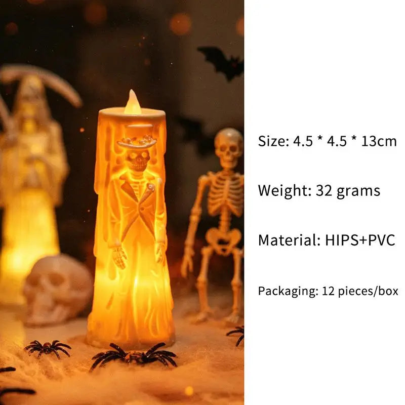 Skeleton Flameless LED Candle | Flickering Halloween Decor Halloween Lights - The Eezee Shop