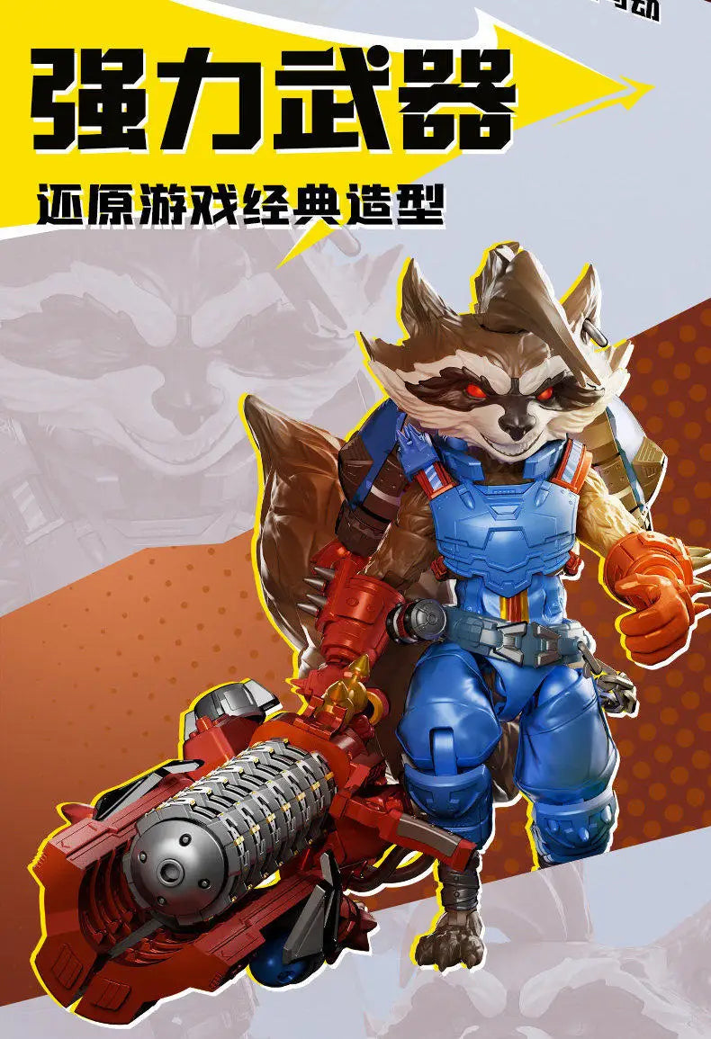 Marvel Rivals Rocket Raccoon & Moon Knight Building Blocks Building Block Sets - The Eezee Shop