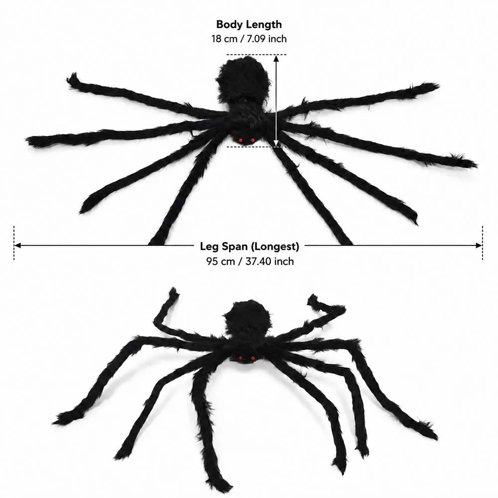 Giant Black Spider Decoration | Large Outdoor Halloween Prop Outdoor Halloween Decorations - The Eezee Shop