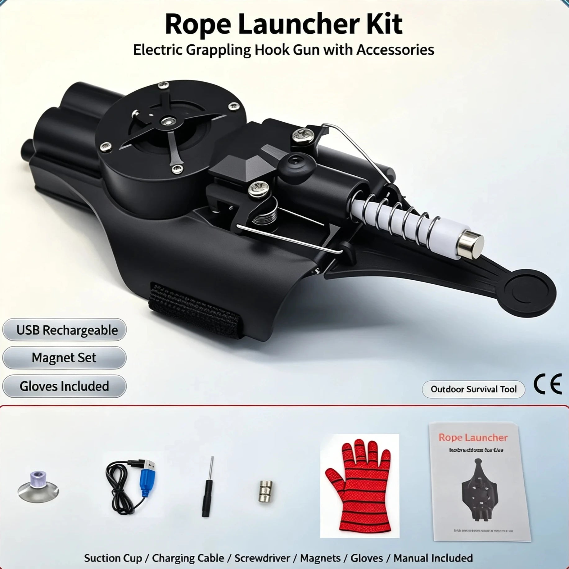 Retractable Web Shooter | Wrist-Mounted Rope Launcher Prop Cosplay Props - The Eezee Shop