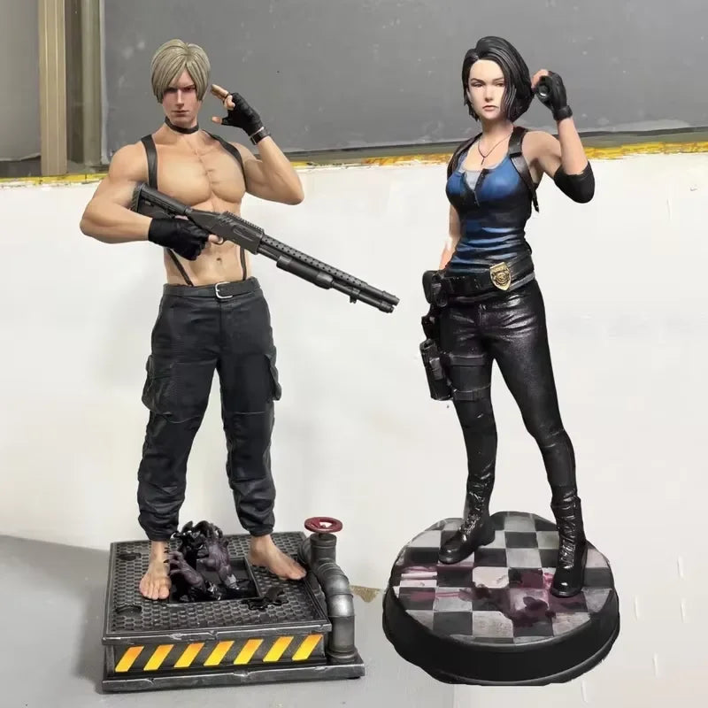Jill Valentine & Leon Kennedy Figures | Resident Evil Statue Collectible Figures - The Eezee Shop