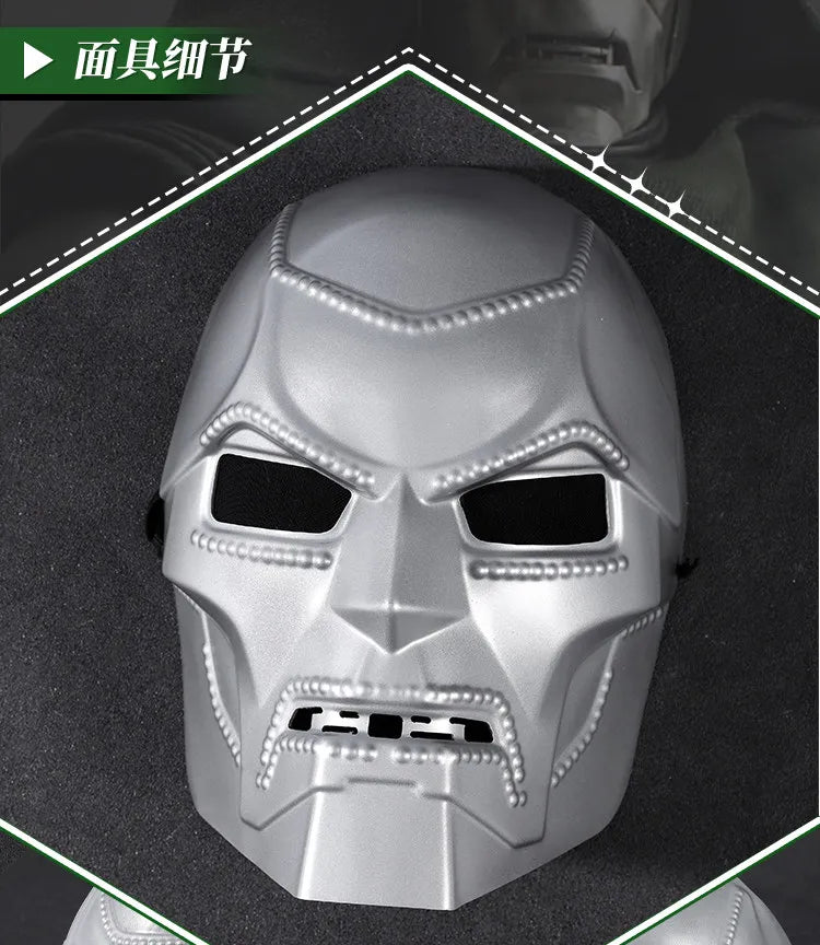 Doctor Doom Armor Cosplay Costume | Green Hooded Cape & Mask Set Cosplay Costumes - The Eezee Shop