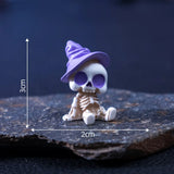 Mini Halloween Skeleton & Pumpkin Figurines | 10-Pack Resin Set Halloween Figurines - The Eezee Shop