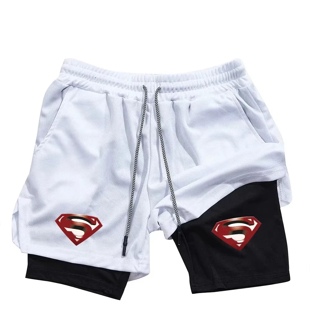 Superhero 2-in-1 Running Shorts | Men's Gym Shorts with Pocket Shorts - The Eezee Shop