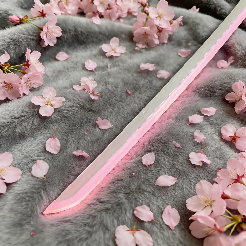 Byakuya Kuchiki LED Katana | 40" Bleach Wooden Cosplay Sword Cosplay Props - The Eezee Shop