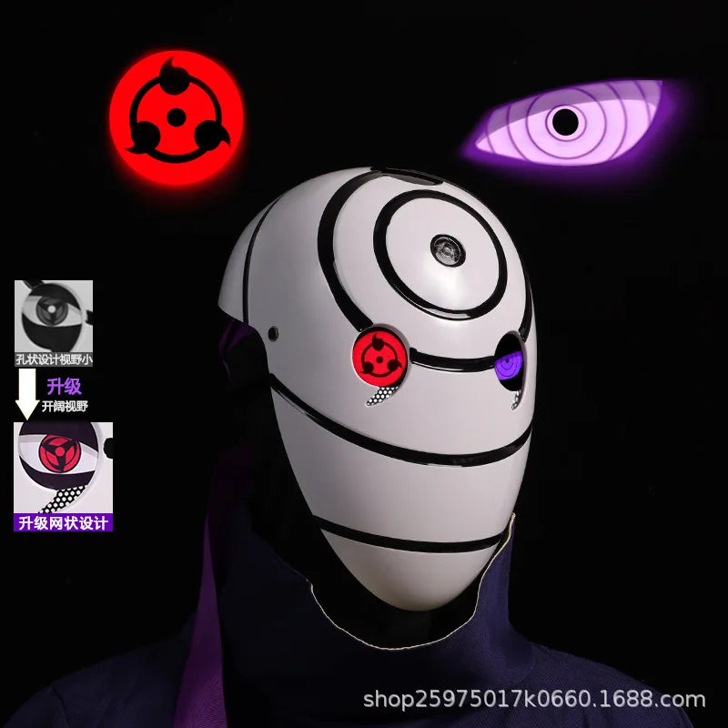 Obito Uchiha Light-Up Mask | Naruto Sharingan Cosplay Helmet Cosplay Masks & Helmets - The Eezee Shop