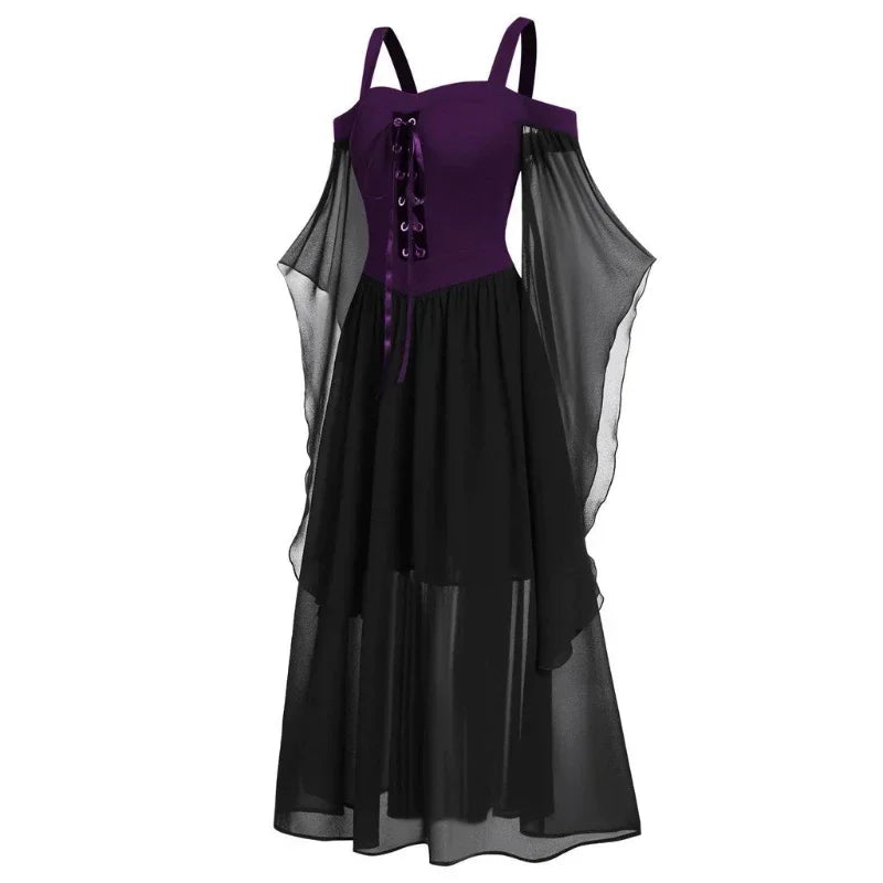 Women's Medieval Witch Dress | Butterfly Sleeve Halloween Costume Halloween Costumes - The Eezee Shop