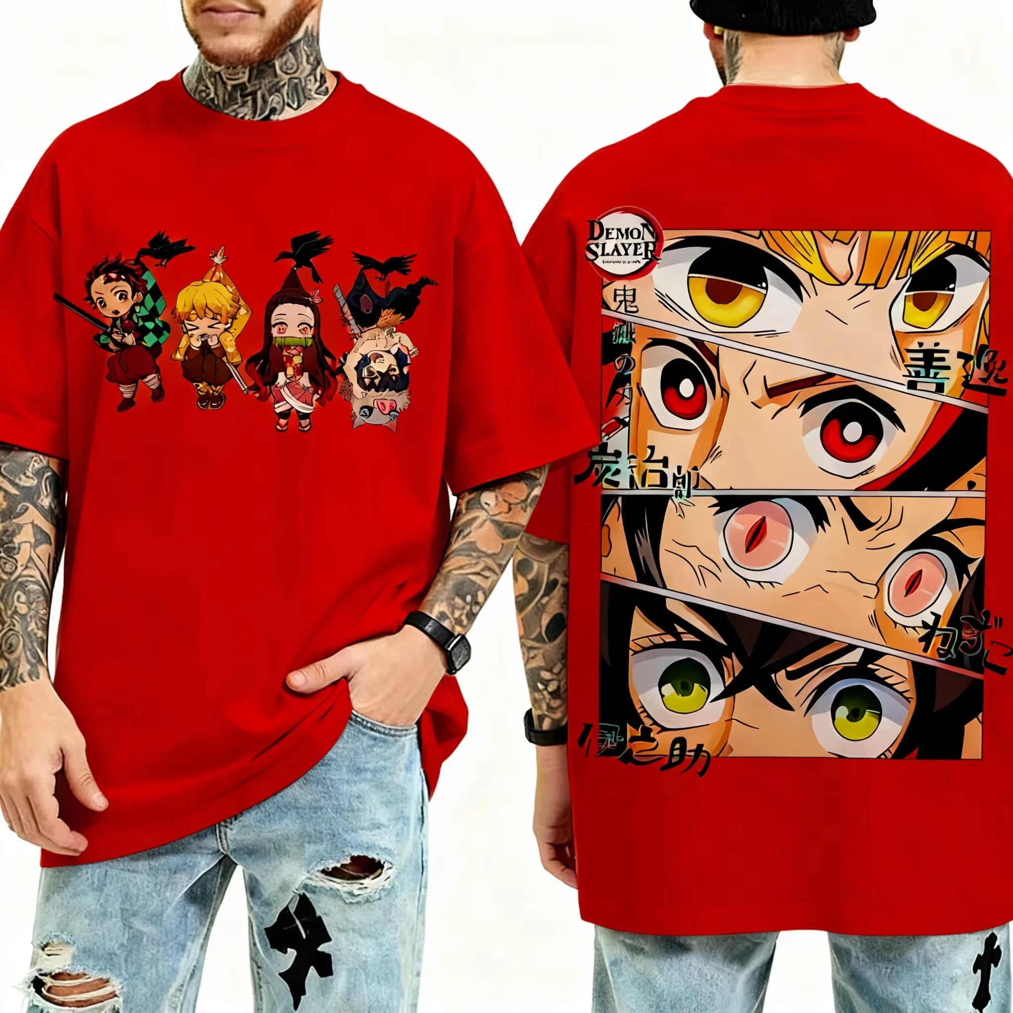 Demon Slayer Character Eyes T-Shirt | Unisex Sports Tee Graphic Tees - The Eezee Shop