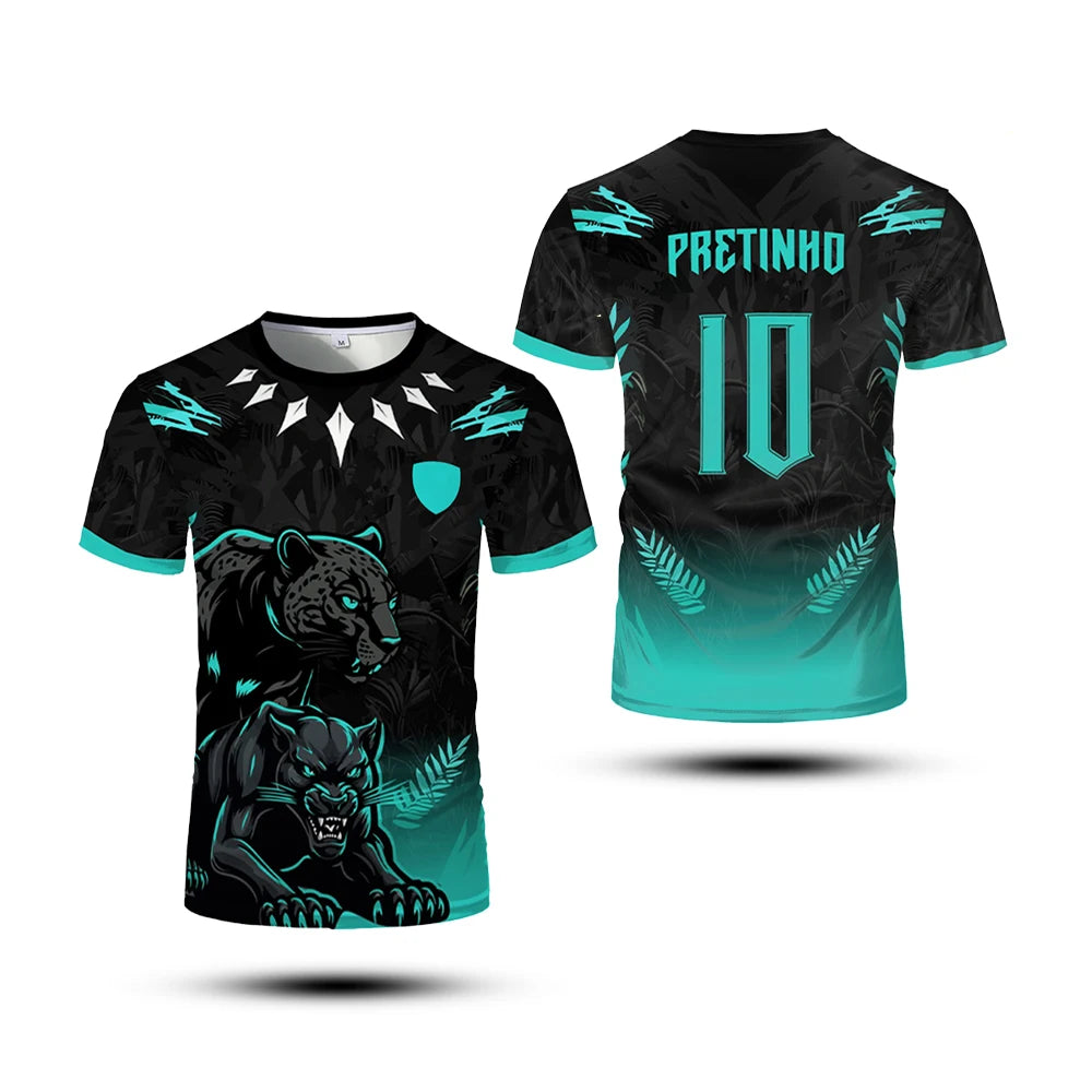 Black Panther Training Jersey | Quick-Dry Men's Sports Tee Gym & Compression Wear - The Eezee Shop
