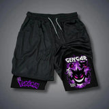 Pokemon 2-in-1 Sport Shorts | Unisex Double-Layer Gym Shorts Shorts - The Eezee Shop