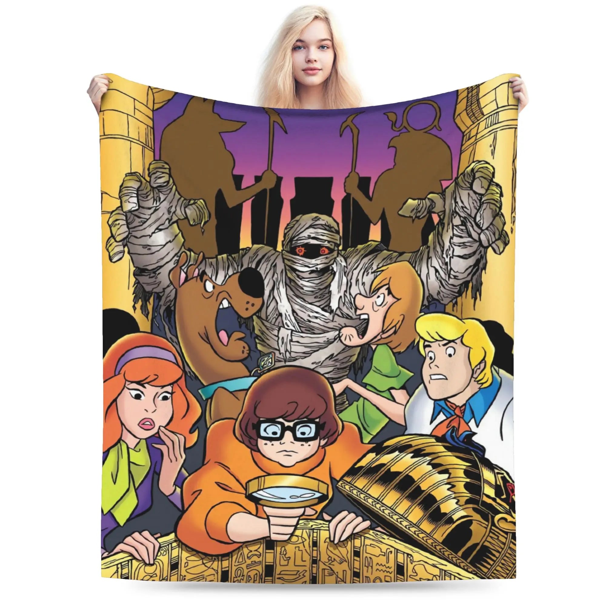 Scooby-Doo Flannel Blanket | Cartoon Halloween Winter Throw Throw Blankets - The Eezee Shop