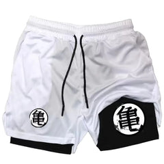Dragon Ball Anime Printed Shorts Man Summer 2026 Sports Quick-drying Women's Breathable Casual Two-in-one Sports Running Pants Performance shorts - The Eezee Shop