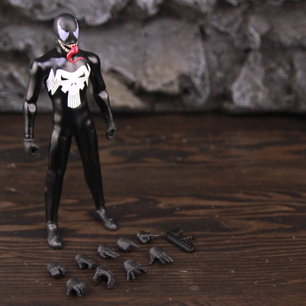 Venomized Punisher 6" Action Figure | Symbiote Collectible Collectible Figures - The Eezee Shop
